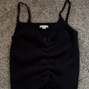 American Eagle Outfitters Black Lace-Up Camisole